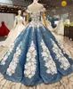 Роскошные завершенные платья выпускного вечера с плечевых оборками 3D цветочные аппликации жемчуг Особое случаи платье вечерняя одежда на заказ Pageant