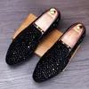 Hot Sale-R Skor Nya Mens Fashion Casual Flats Mäns Designer Klänning Skor Sequined Loafers Mäns Platform Driving Shoes