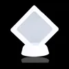 7 * 7cm Flytande suspenderade displayfodral PET MEMBRANE ACRYLIC MOINS GEMS Smycken Stativhållare Box Förpackningslådor