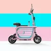 Elektrisk motorcykelskoter Vuxen 2 hjul Electric-scooters 580W 48V Mini Portabke Elektrisk cykel med två säten