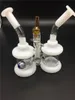 Bong en verre épais recycleur conduites d'eau 14mm joint femelle bécher en verre bongs huile Dab plates-formes avec clou bang et bouchon de carburateur