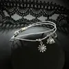 Bohemian alloy animal foot ornament elephant sun multi-layer leather rope square beads chain anklet female beach Hawaiian anklet