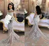 2019 Chic Luxury perle appliquée sirène robe de mariée