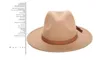 7 kleuren herfst winter zon hoed vrouwen mannen fedora hoed klassieke brede rand vilt floppy cloche cap chapeau imitatie wol cap