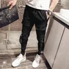 Januarysnow Brand Designer Men Streetwear Black Harem Pants Light Men Punk Pants Ribbons Casual Slim Jogger Pants Men Hip Hop Trousers