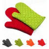 Silicone Oven Mitten Heat Resistant Anti Slip Baking Glove Kitchen Bakeware Tools Plaid Pure Color 1 PCS 1221527