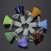 smoke Glass Bowl Herb Holder 14mm 18mm Male Joint Handle Beautiful Slide bowls for dab rig bongs