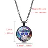 Classic Mexican Sugar Skull Necklaces For women men Flower Skeleton Glass Cabochon Pendant chains Day Of The Dead holiday Jewelry