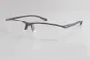 Monture de lunettes sans monture en gros-Titanium Marque designer Hommes Lunettes costume lunettes de lecture P9112