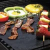 New Arrival Portable Outdoor Picnic Cooking Barbecue Tool 33*40cm Non-Stick Reusable BBQ Grill Mats Pad Baking Sheet Meshes