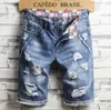 2019 New Summer Fashion Jeans Mens Personality Patch Retro Denim Shorts Pants Men's Designer Hole Shorts Mens Fashion Shorts