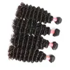 Bella Hair® 8-30 Brasilianska Virgin Hair Buntles Deep Wave Hairweaves Double Weft Obehandlad Naturlig Färg