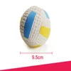 Verão novo fabricante de vendas diretas pet multi-color bola de brinquedo de látex interativo dentes bola vocais Rugby limpo agente de suporte