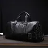 Hot Luxury PU Leather Siłownia Mężczyzna Wodoodporna żeńska torba na buty sportowe dla kobiet Fitness na ramię Joga Duffle Bag Travel Torebki XA945WD