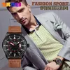 Men Quartz Horloges 50m waterdichte echte lederen polshorloges man relogio masculino mode casual horloge 9113