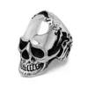 Cool Skull Ring Pierścień Pierścienie ze stali nierdzewnej Pink rowerowy Rock Biker Never Fade Fadade Biżuter