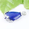 WOJIAER Tear Water Drop Love Natural Lapis Lazuli Gem Stone Collana con ciondolo Reiki Bead Women Jewelry N3473