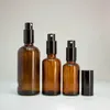 Gros épais 30 ml 50 ml 100 ml verre ambré vaporisateur bouteilles de parfum vide pompe pulvérisateur bouteilles rechargeables