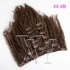 120G блондинки Omber бразильский PU Wefts бесшовные клип ins прямая кутикула выровнена реми Девственница натуральный цвет коричневые наращивания волос