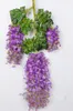 12 pezzi di seta fiore artificiale fiore wisteria vite rattan centrotavola bouquet ghirlanda home ornament