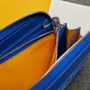 Wholesale long wallet designer men women wallets multicolor classic zipper coin purse high quality Paris style leather card holder with box