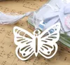 Butterfly bokmärken metall med tofsar brevpapper gåvor bröllop favoriserar rostfritt stål 600pcs sn2143