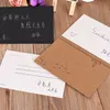 Black white brown blank postcard cowhide bookmark graffiti message Handmade creative DIY festival thank you card 10X14.5cm