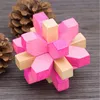 3D IQ Wooden Brain Puzzle toys Bamboo Interlocking Puzzles Game hole Ming lock Luban lock puzzle disassembly 3D lock 8 styles free shipping