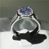 Choucong Brilliance Luxury Ring 2ct Diamond CZ 925 Sterling Silver Engagement Bröllop Band Ringar för Kvinnor Män Party Smycken