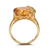 Silver S925 Jewelry Ring For Women Oval Shape Topaz Citrine Gemstone Ring Party Female Silver Ring Fine Jewely3152535