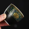 High Quality Flower Single Master Cup Gold 70ml Porcelain Tea Cup Home Decor Drinkware Tea Accessories