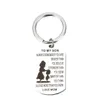 Porte-clés pendentif carré série «à mes enfants», porte-clés inspirants, cadeaux d'anniversaire de cérémonie pour adultes, bijoux de Couple