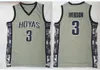 مخيط Georgetown Hoyas Allen 3 Iverson NCAA College كرة السلة جيرسي المدرسة الثانوية 4 ألين إيفرسون جيرسي ديطي