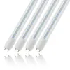 Luci a tubo LED 4FT, 48" 18W (equivalenti a 40W) Lampadine in vetro T8/T10/T12 6000K, Sostituzione lampadine fluorescenti, Stock alimentato a doppia estremità negli Stati Uniti