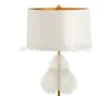 Lampe de Table en cristal à feuille Simple américaine, modèle de fer en Bronze de styliste, lampe de Table en feuille de cristal en or, lampe de chambre à coucher MYY