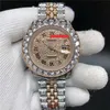 Hot Sell Full Diamond Men 's Watches 최고의 패션 부티크 다이아몬드 시계 힙합 랩 스타일 인기 전 세계 인기있는 자동 시계