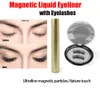 Ny magnetisk flytande eyeliner med fem magnetiska falska ögonfransar Vattentäta lätt att bära magnetiska ögonfransar