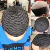 Malezya bakire insan saçı değiştirme tam dantel peruk 4mm 6mm 8mm 10mm 12mm siyah erkekler için Afro dalga erkek peruk hızlı ekspres teslimat