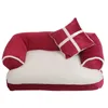 Nieuwe Four Seasons Pet Dog Sofa Beds met kussen Afneembare Was Zachte Fleece Cat Bed Warm Chihuahua Klein Hondenbed