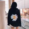 Fashion-X Fragment Daisy Hoodies Skateboard Street Black Sweatshirts Couple Tops Oversized Coats Hooded Fashion Hip Hop HFLSWY280