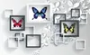 modern wallpaper for living room Modern minimalist 3D three-dimensional butterfly mural background wall