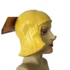 GialloRossoBluNero Parrucche in lattice Bella parrucca in gomma CD Halloween Costumi Cosplay Carnevale Estensioni dei capelli Maschere in testa4071004