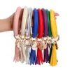 Solros runt armband Personlig läder Tassel Armband Keychain Lanyard Bangle Key Holder Tassel Keychain Armband Pendants RRA2068