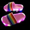 LED crianças buracos sapatos verão sandálias de verão pvc escavar o menino menina respirável crianças enxadas adorável