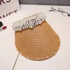 Cappelli da donna fatti a mano con perle di personalità Cappelli estivi con protezione solare per esterni Cappelli con tesa larga da sole per le signore3909719