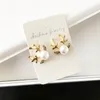 Luxury Pearl Antlers Stud Örhängen Julrene Elk Djur Rhinestone Crystal Silver Örhängen för Kvinnor Flickor Mode Smycken Gift