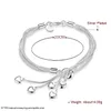 gift 925 silver Tai Chi hanging heart bracelet chain DFMCH067 brand new sterling silver plated Chain link gemstone bracelets219C