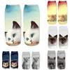 3D Animal Gato Impresso Outono Mulheres Underwear Moda Meias Curtas Engraçado Bonito Casual Meias para Mulheres Meninas