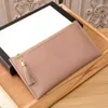 portafoglio firmato Borsa con cerniera da donna Borsa da donna Porta carte di moda Tasca lunga nappa con scatola