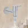 Grifo de agua para baño G1/2 ", lavadora de acero inoxidable, grifo de agua montado en la pared, fregona, grifo de Solo Frío para piscina, mezclador de lavabo